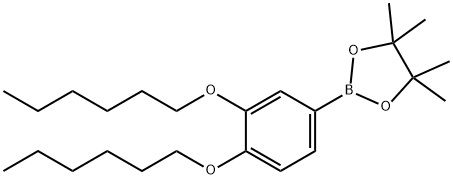 1,3,2-DIOXABOROLANE, 2-[3,4-BIS(HEXYLOXY)PHENYL]-4,4,5,5-TETRAMETHYL- 结构式