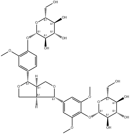 (+)-Mediresinol Di-O-β-D-glucopyranoside 结构式