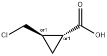 trans-2-(chloromethyl)cyclopropanecarboxylic acid 结构式