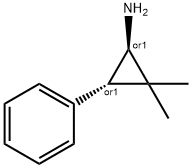 (1R,3S)-rel-2,2-dimethyl-3-phenyl-Cyclopropanamine 结构式