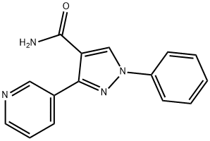 1-苯基-3-(吡啶-3-基)-1H-吡唑-4-甲酰胺 结构式