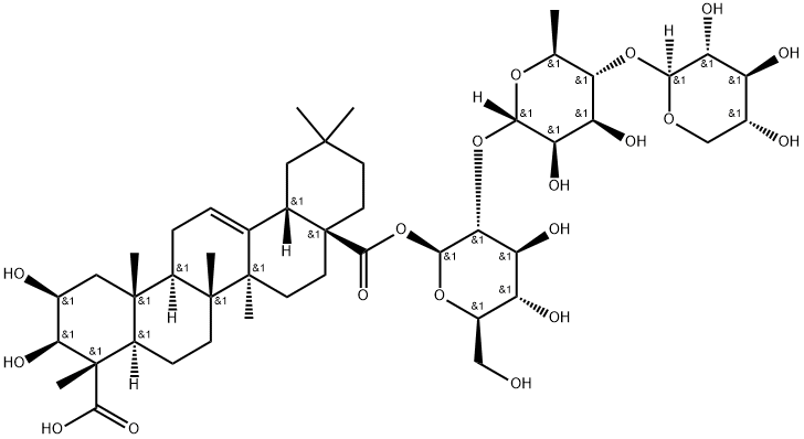 瓜子金皂苷戊 结构式