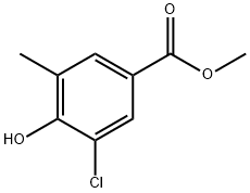 3-氯-4-羟基-5-甲基苯甲酸甲酯 结构式