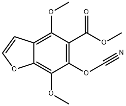 5-Benzofurancarboxylic acid, 6-cyanato-4,7-dimethoxy-, methyl ester 结构式