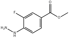 Benzoic acid, 3-fluoro-4-hydrazino-, methyl ester (9CI) 结构式