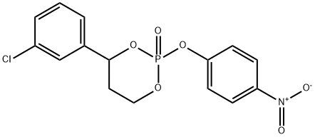 4-（3-氯苯基）-2-（4-硝基苯氧基）-1,3,2-二氧磷杂环己烷-2-氧化物 结构式