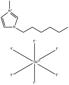 1-己基-3-甲基咪唑六氟锑酸盐 结构式