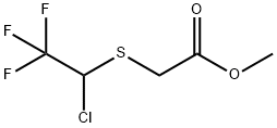 Acetic acid, 2-[(1-chloro-2,2,2-trifluoroethyl)thio]-, methyl ester 结构式