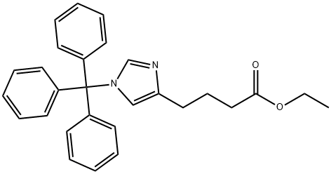 4-(1-三苯甲基-1H-咪唑-4-基)丁酸乙酯 结构式