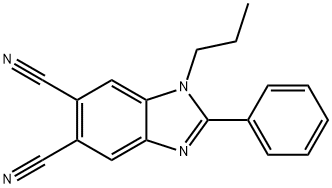 1H-Benzimidazole-5,6-dicarbonitrile, 2-phenyl-1-propyl- 结构式