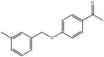 1-{4-[(3-甲基苯基)甲氧基]苯基}乙酮 结构式