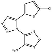 4-(5-(5-氯噻吩-2-基)-1H-1,2,3-三唑-1-基)-1,2,5-噁二唑-3-胺 结构式