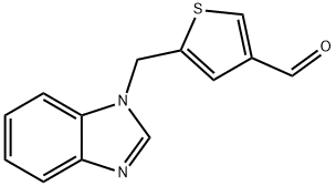 5-((1H-苯并[D]咪唑-1-基)甲基)噻吩-3-甲醛 结构式
