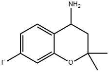 7-氟-2,2-二甲基-3,4-二氢-2H-1-苯并吡喃-4-胺 结构式
