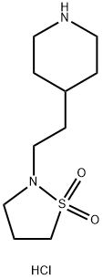 2-[2-(piperidin-4-yl)ethyl]-1lambda6,2-thiazolidine-1,1-dione hydrochloride 结构式