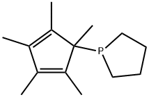 1-(1,2,3,4,5-Pentamethylcyclopenta-2,4-dien-1-yl)phospholane 结构式