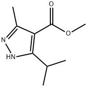 3-异丙基-5-甲基-1H-吡唑-4-羧酸甲酯 结构式