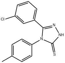 5-(3-氯苯基)-4-(4-甲基苯基)-4H-1,2,4-三唑-3-硫醇 结构式