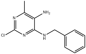 N*4*-Benzyl-2-chloro-6-methyl-pyrimidine-4,5-diamine 结构式