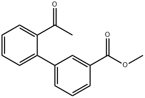 [1,1'-Biphenyl]-3-carboxylic acid, 2'-acetyl-, methyl ester 结构式