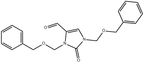 1H-Imidazole-4-carboxaldehyde, 2,3-dihydro-2-oxo-1,3-bis[(phenylmethoxy)methyl]- 结构式