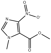 1-甲基-4-硝基-咪唑-5-羧酸甲酯 结构式
