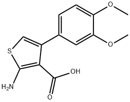 3-Thiophenecarboxylic acid, 2-amino-4-(3,4-dimethoxyphenyl)- 结构式