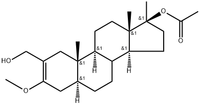 17β-Hydroxy-3-methoxy-17-methyl-5α-androst-2-ene-2-methanol 7-Acetate 结构式