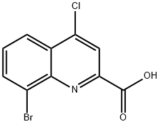 8-bromo-4-chloroquinoline-2-carboxylic acid 结构式