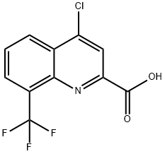 2-Quinolinecarboxylic acid, 4-chloro-8-(trifluoromethyl)- 结构式
