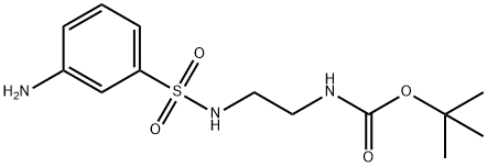 (2-((3-氨基苯基)磺酰胺基)乙基)氨基甲酸叔丁酯 结构式