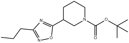 1-BOC-3-(3-丙基-1,2,4-恶二唑)哌啶 结构式