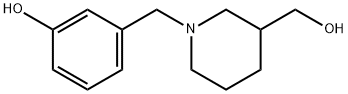 3-Piperidinemethanol, 1-[(3-hydroxyphenyl)methyl]- 结构式