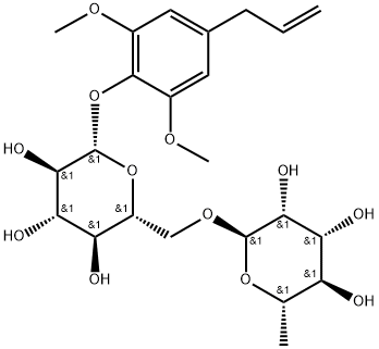 Methoxyeugenol 4-O-rhamnosyl(1→2)glucoside 结构式