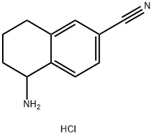 5-氨基-5,6,7,8-四氢萘-2-甲腈盐酸盐 结构式