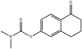 N,N-dimethyl-1-[(5-oxo-5,6,7,8-tetrahydronaphthalen-2-yl)sulfanyl]formamide 结构式