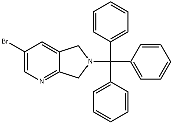 5H-Pyrrolo[3,4-b]pyridine, 3-bromo-6,7-dihydro-6-(triphenylmethyl)- 结构式
