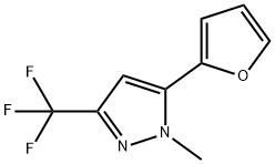 1H-Pyrazole, 5-(2-furanyl)-1-methyl-3-(trifluoromethyl)- 结构式