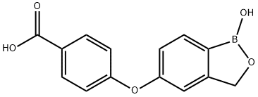 Benzoic acid, 4-[(1,3-dihydro-1-hydroxy-2,1-benzoxaborol-5-yl)oxy]- 结构式