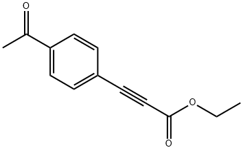 3-(4-乙酰苯基)丙炔酸乙酯 结构式