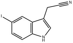 2-(5-碘-1H-吲哚-3-基)乙腈 结构式