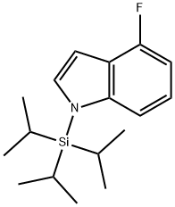 4-氟-1-(三异丙基硅烷基)-1H-吲哚 结构式