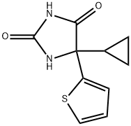 5-cyclopropyl-5-(thiophen-2-yl)imidazolidine-2,4-dione 结构式