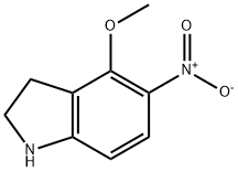 4-methoxy-5-nitro-2,3-dihydro-1H-indole 结构式