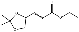 2-Propenoic acid, 3-(2,2-dimethyl-1,3-dioxolan-4-yl)-, ethyl ester 结构式