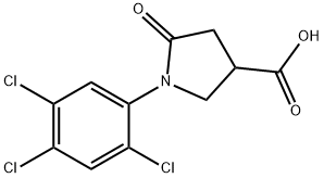 3-Pyrrolidinecarboxylic acid, 5-oxo-1-(2,4,5-trichlorophenyl)- 结构式
