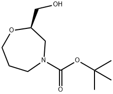 (R)-tert-Butyl 2-(hydroxymethyl)-1,4-oxazepane-4-carboxylate 结构式