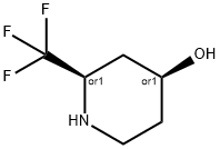 (2R,4S)-2-(三氟甲基)哌啶-4-醇 结构式