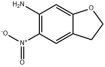 5-硝基-2,3-二氢苯并呋喃-6-胺 结构式