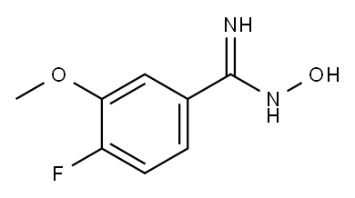 Benzenecarboximidamide, 4-fluoro-N-hydroxy-3-methoxy- 结构式